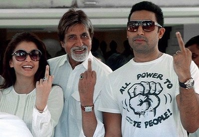 Bollywood sterren geven 'de middelvinger'